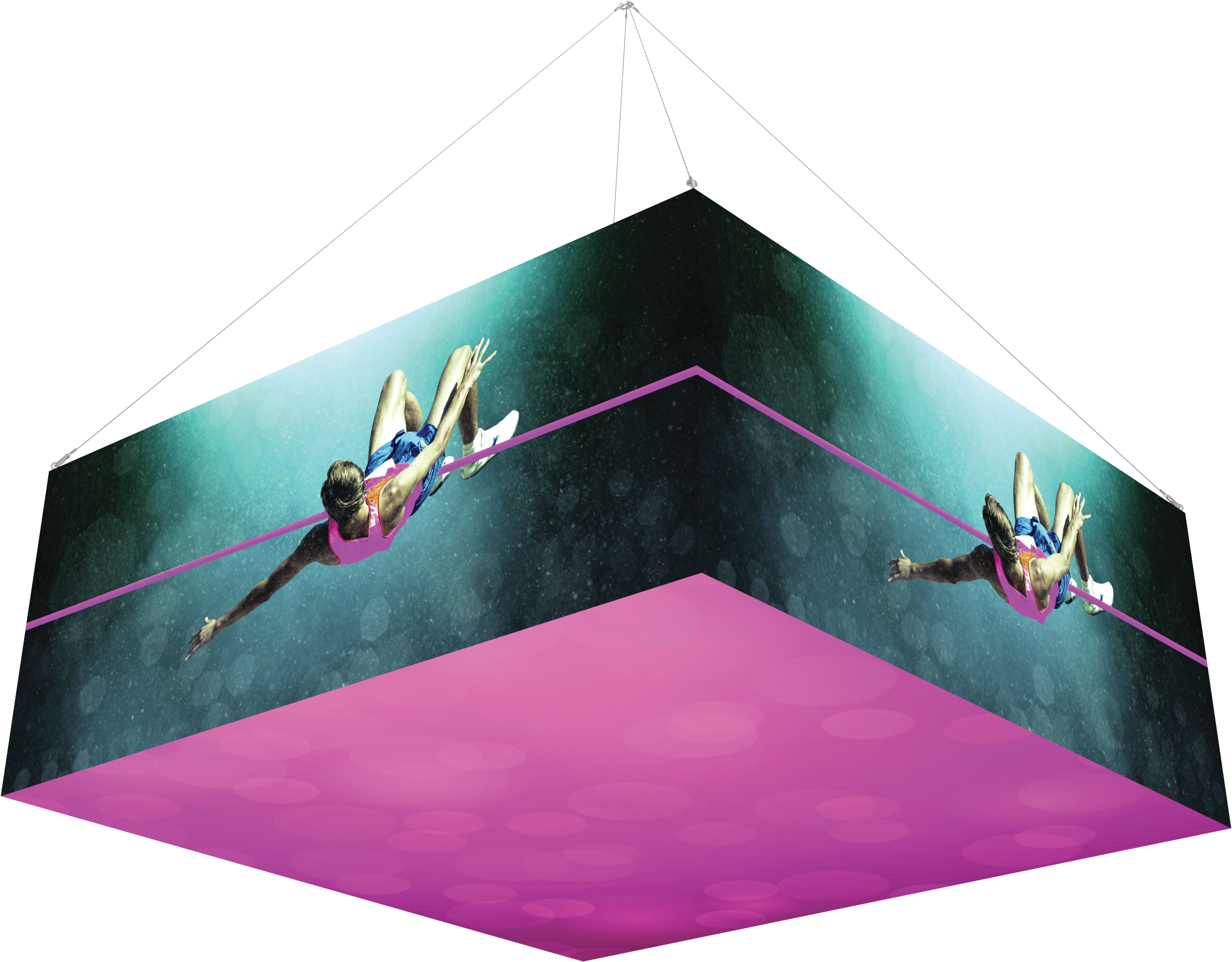 10Ft x 4Ft Backlit Square Hanging Structure
